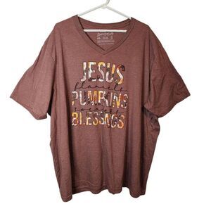 T-Shirt Plus 4XL Christian Fall "Jesus flannels Pumpkins Sweaters Blessings"